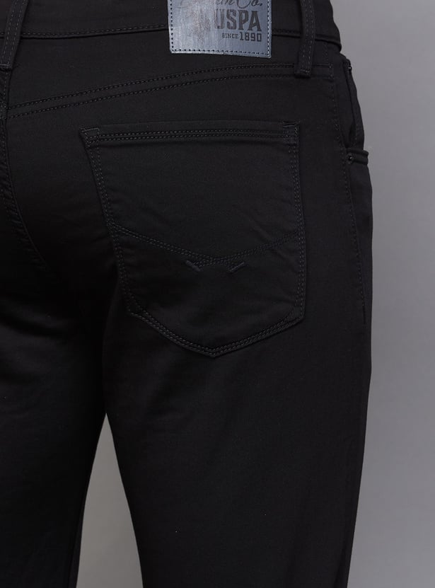 US POLO ASSN Solid Slim Tapered Jeans