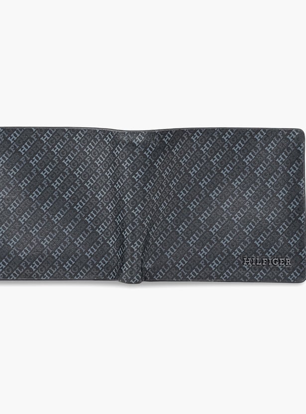 TOMMY HILFIGER Monogram Print Leather Bi-Fold Wallet