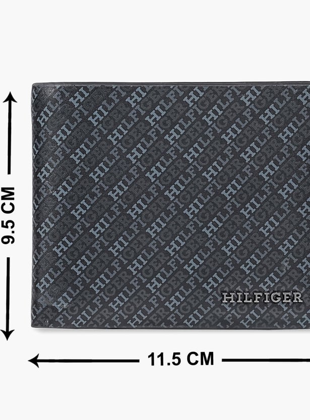 TOMMY HILFIGER Monogram Print Leather Bi-Fold Wallet