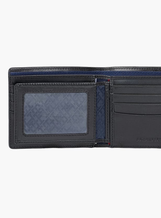 TOMMY HILFIGER Monogram Print Leather Bi-Fold Wallet