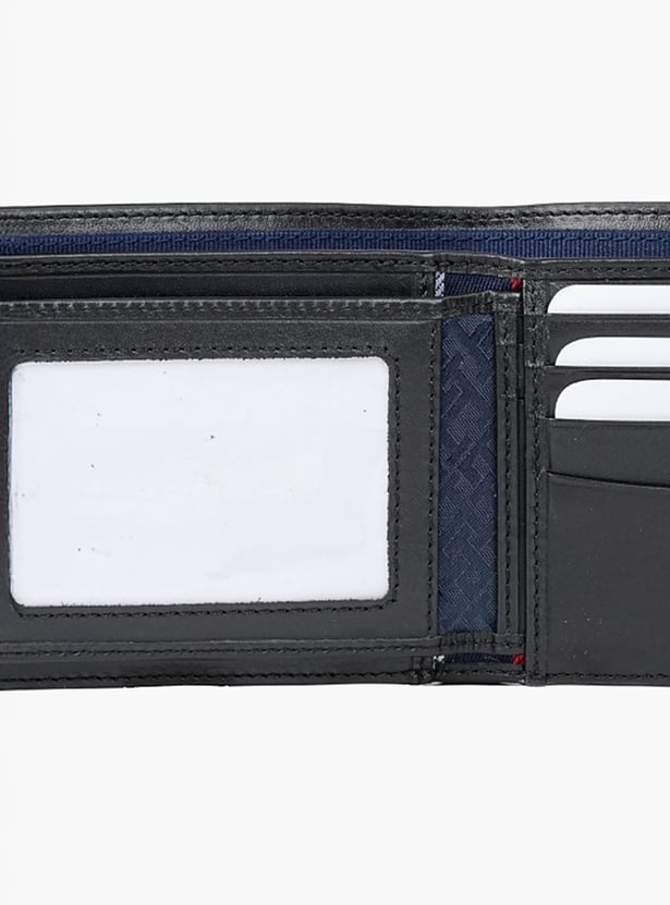 TOMMY HILFIGER Monogram Print Leather Bi-Fold Wallet