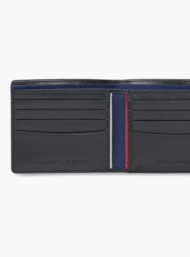 TOMMY HILFIGER Monogram Print Leather Bi-Fold Wallet
