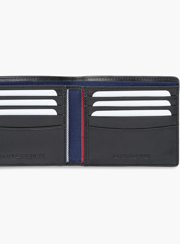 TOMMY HILFIGER Monogram Print Leather Bi-Fold Wallet