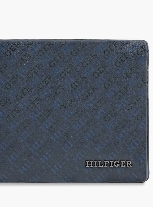 TOMMY HILFIGER Monogram Print Leather Bi-Fold Wallet