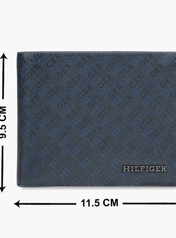 TOMMY HILFIGER Monogram Print Leather Bi-Fold Wallet