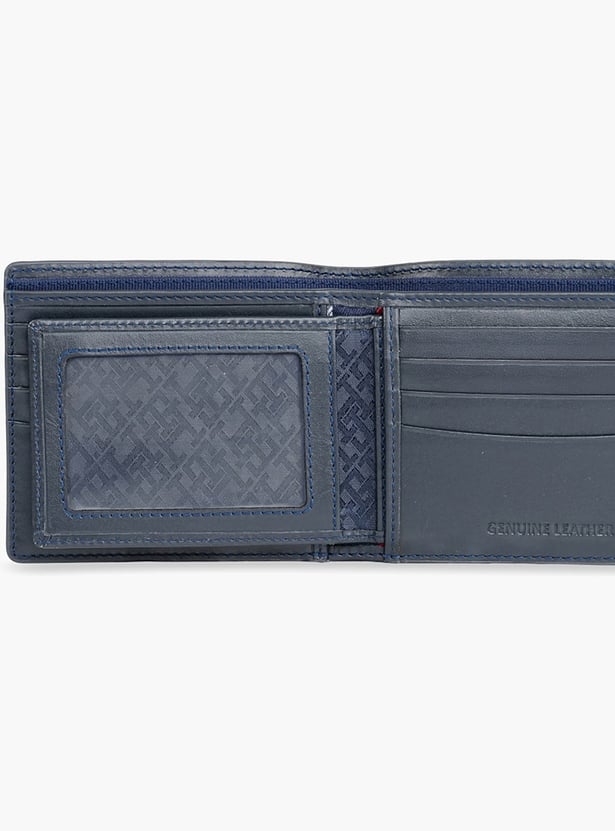 TOMMY HILFIGER Monogram Print Leather Bi-Fold Wallet