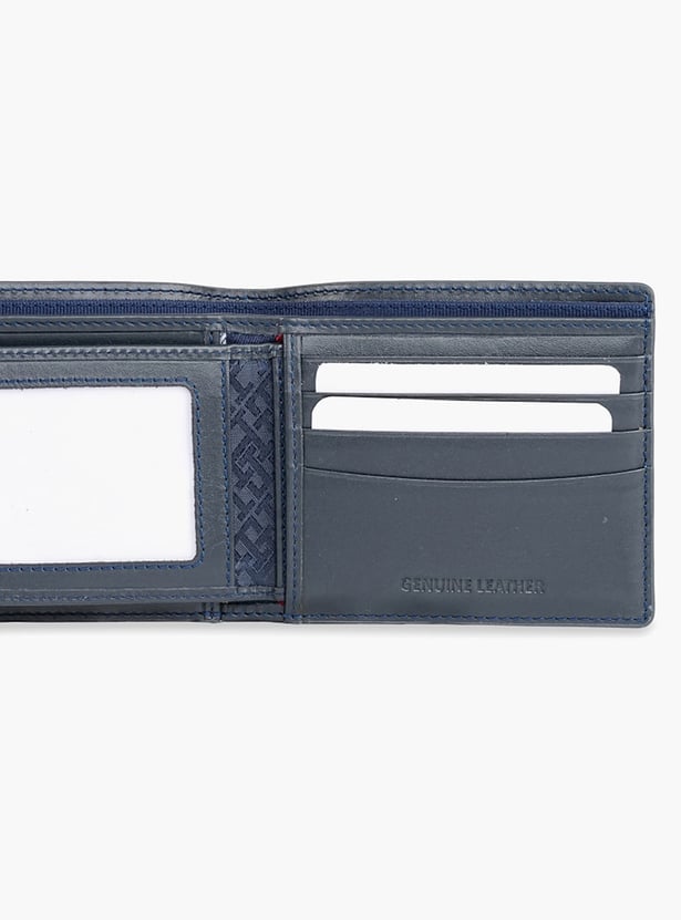 TOMMY HILFIGER Monogram Print Leather Bi-Fold Wallet