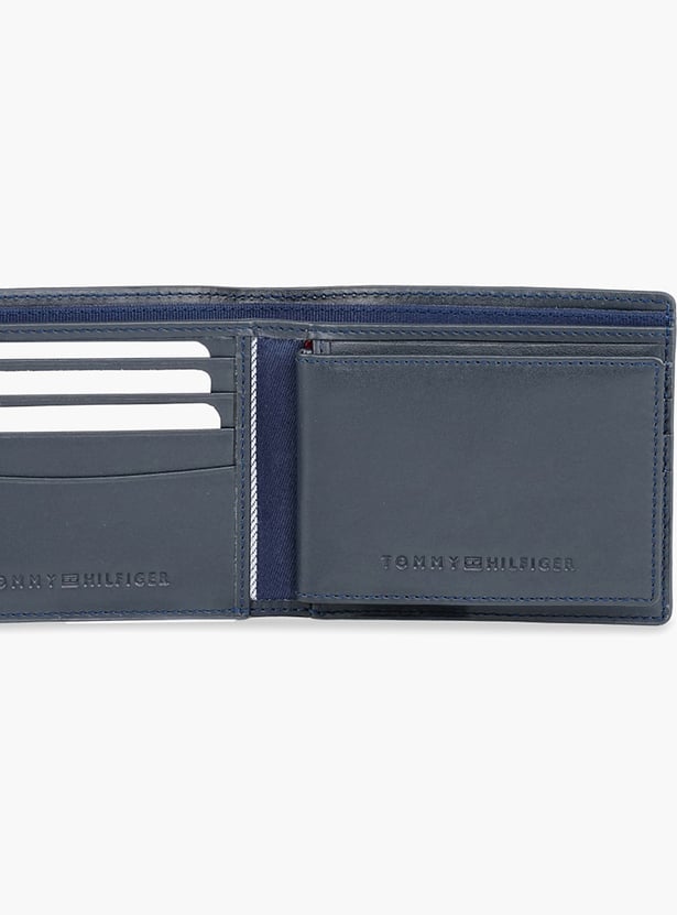 TOMMY HILFIGER Monogram Print Leather Bi-Fold Wallet