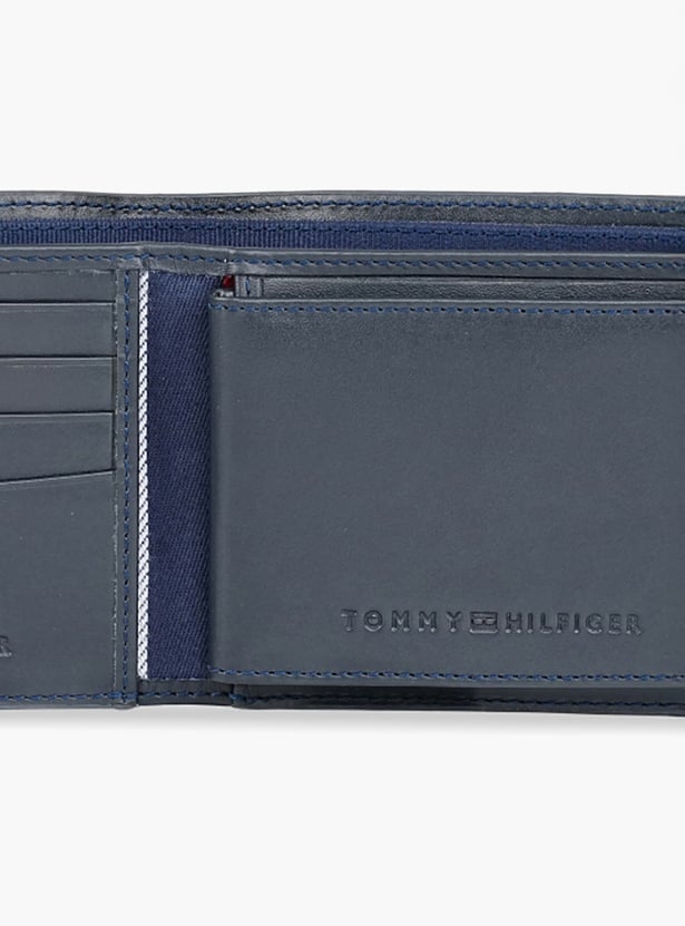 TOMMY HILFIGER Monogram Print Leather Bi-Fold Wallet