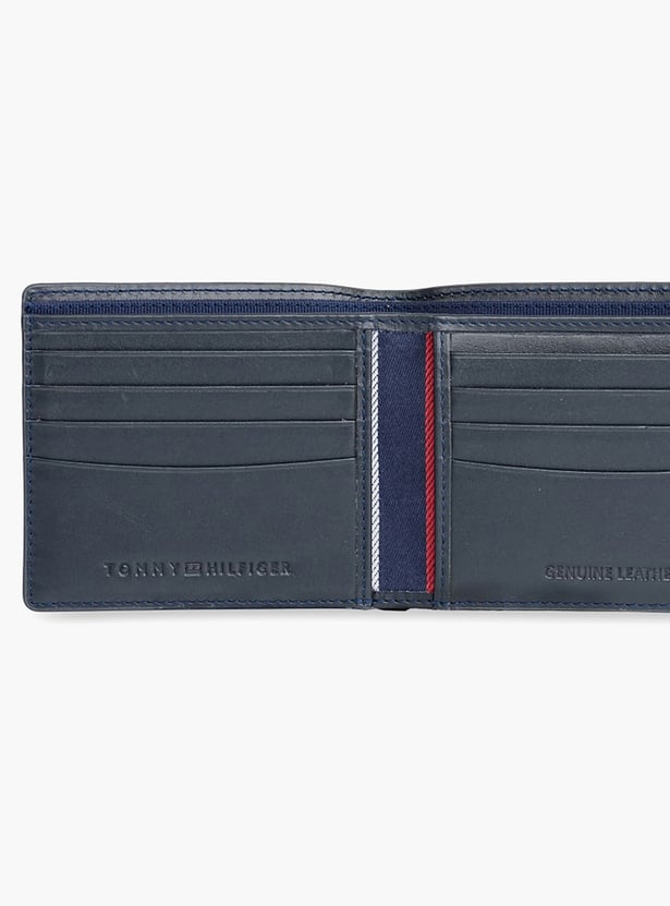 TOMMY HILFIGER Monogram Print Leather Bi-Fold Wallet