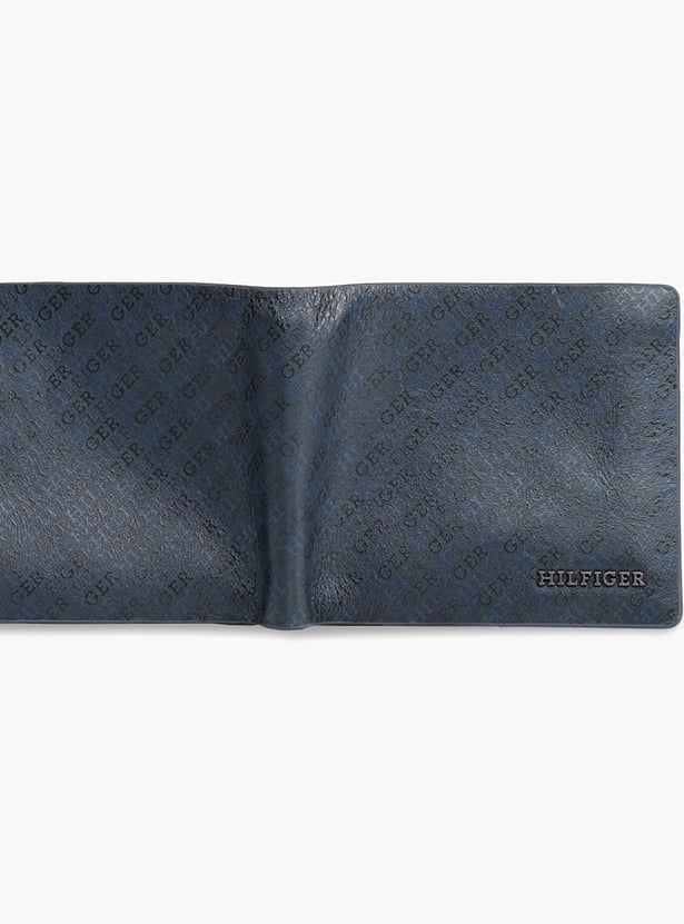 TOMMY HILFIGER Monogram Print Leather Bi-Fold Wallet