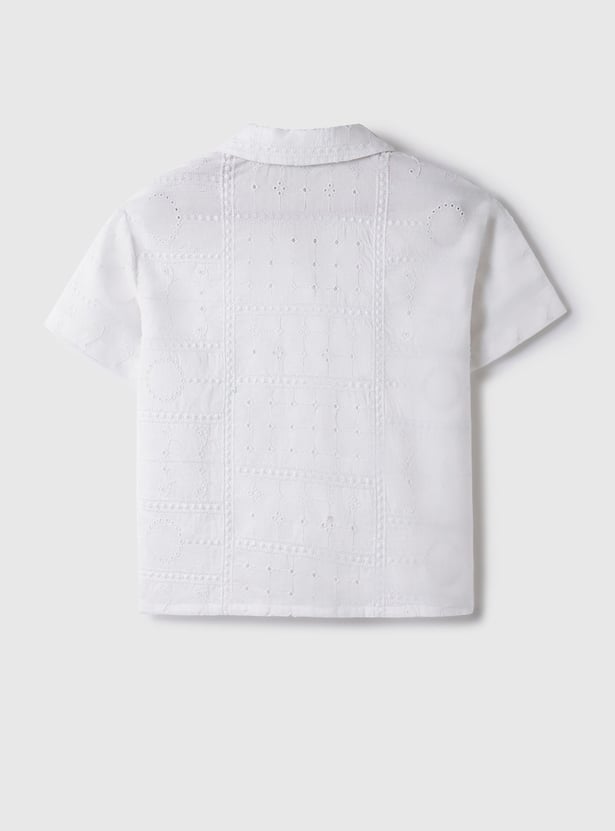 UNITED COLORS OF BENETTON Girls Schiffli Shirt