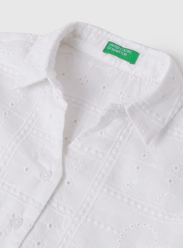 UNITED COLORS OF BENETTON Girls Schiffli Shirt