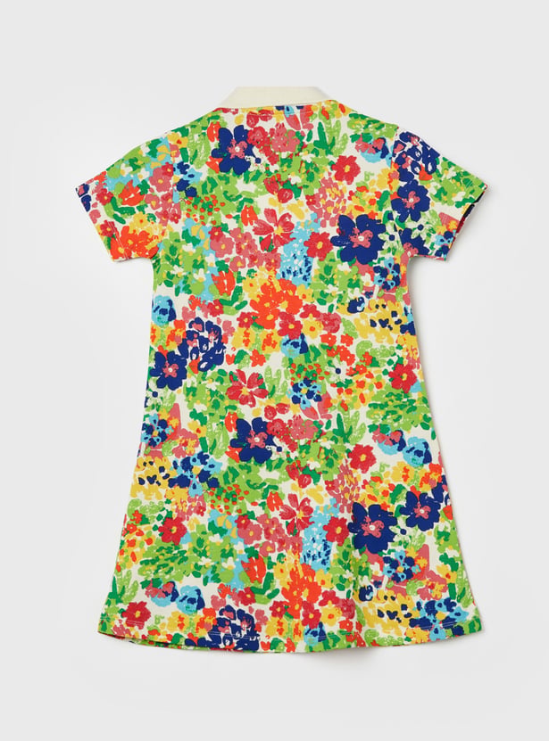 UNITED COLORS OF BENETTON Girls Printed Polo Dress