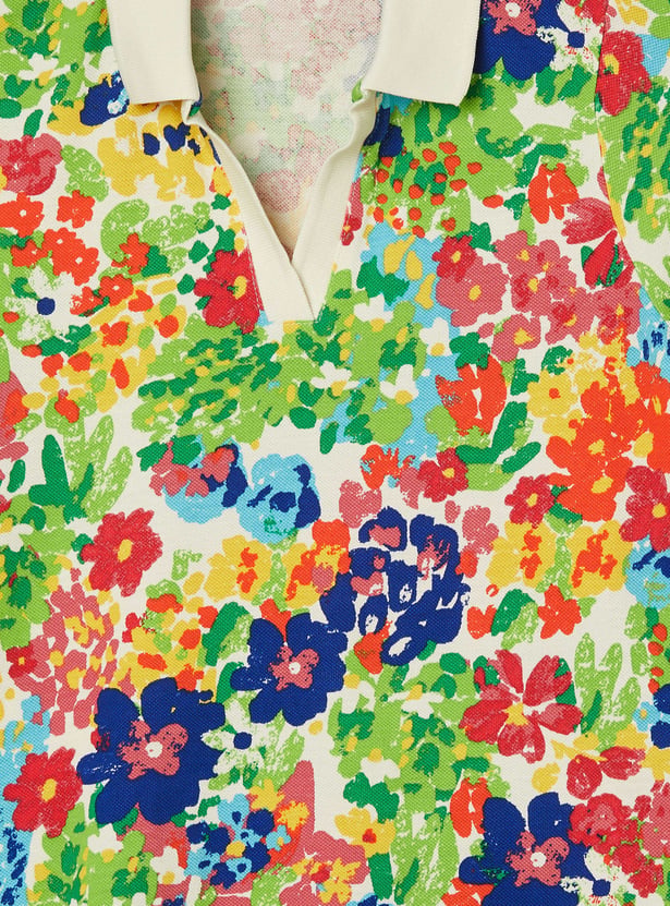 UNITED COLORS OF BENETTON Girls Printed Polo Dress