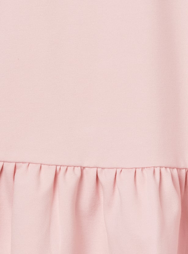 UNITED COLORS OF BENETTON Girls Solid Drop Waist Dress