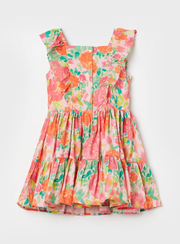 UNITED COLORS OF BENETTON Girls Floral Print Dress