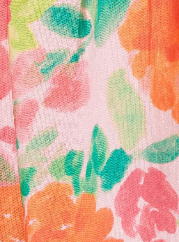 UNITED COLORS OF BENETTON Girls Floral Print Dress
