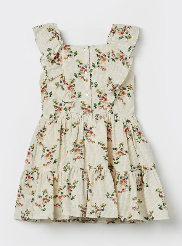 UNITED COLORS OF BENETTON Girls Printed Tiered Dress