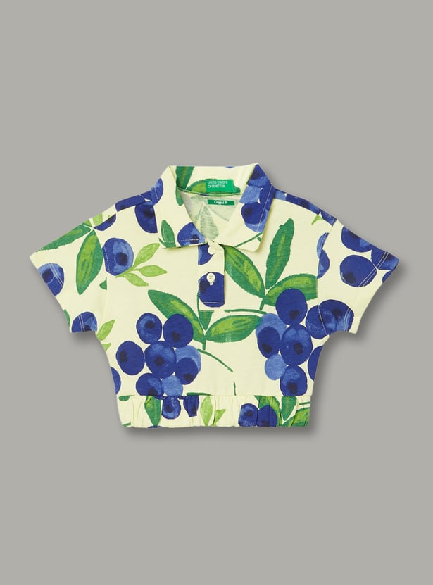 UNITED COLORS OF BENETTON Girls Printed Polo T-shirt