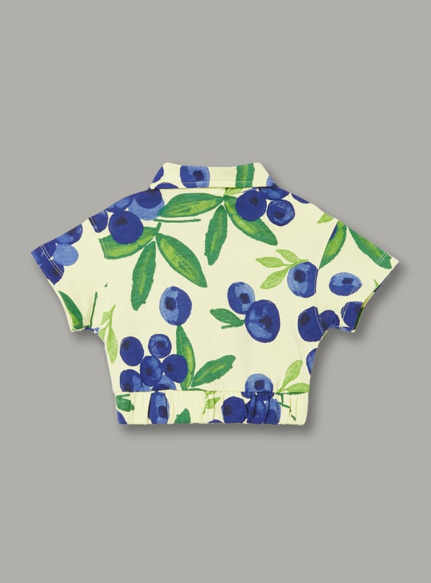 UNITED COLORS OF BENETTON Girls Printed Polo T-shirt