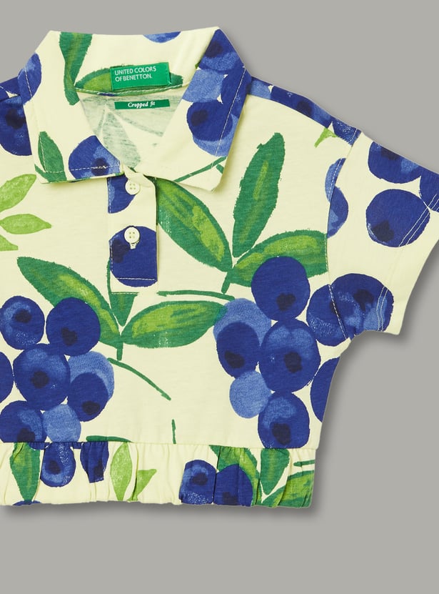 UNITED COLORS OF BENETTON Girls Printed Polo T-shirt