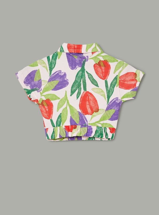 UNITED COLORS OF BENETTON Girls Printed Polo T-shirt