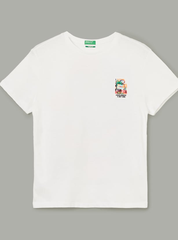 UNITED COLORS OF BENETTON Girls Graphic Print T-shirt