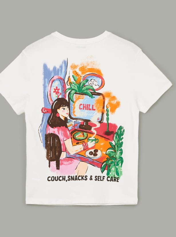 UNITED COLORS OF BENETTON Girls Graphic Print T-shirt