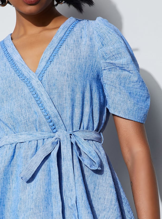 CODE Wrap Self Design Tie-Up Top