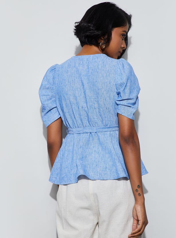 CODE Wrap Self Design Tie-Up Top