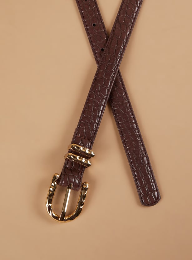 GINGER Croc Embossed Belt