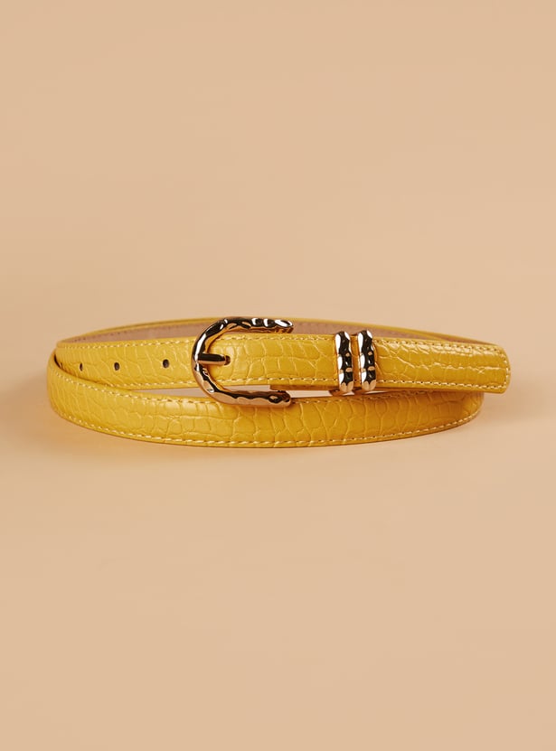 GINGER Croc Embossed Belt