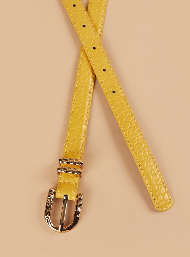 GINGER Croc Embossed Belt