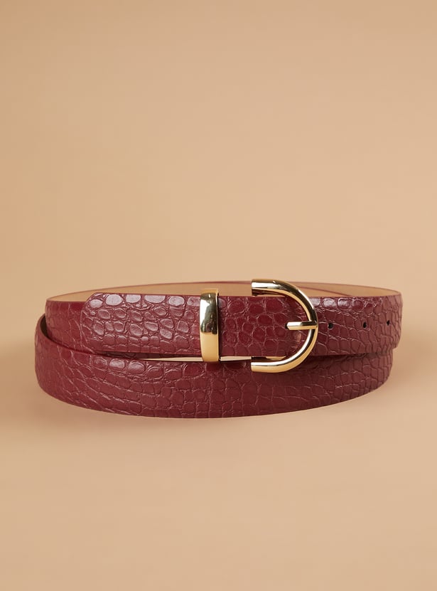 GINGER Croc Embossed Belt
