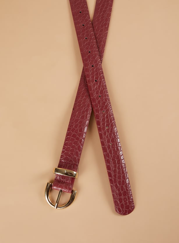 GINGER Croc Embossed Belt