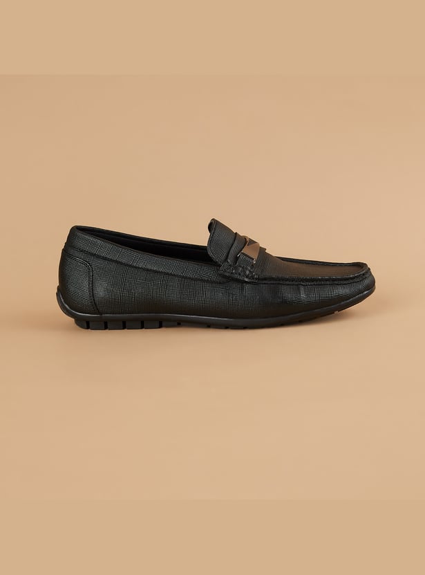 CODE Textured Horsebit Loafers