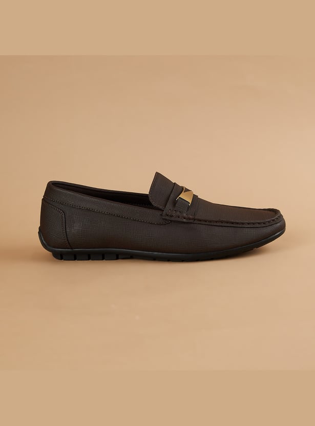 CODE Textured Horsebit Loafers