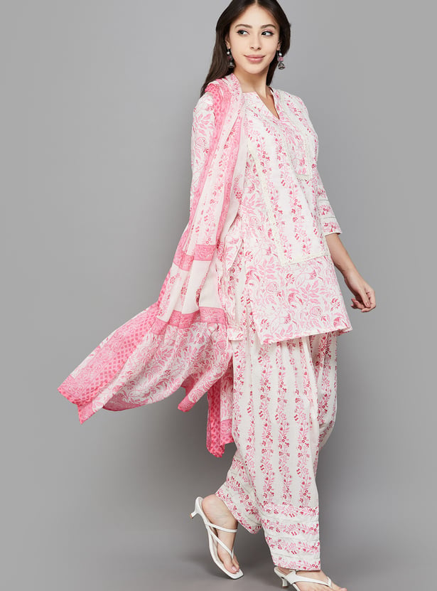 LIBAS Floral Print Kurta Set