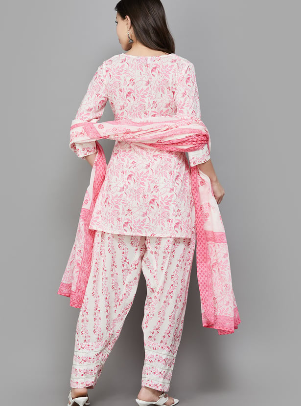 LIBAS Floral Print Kurta Set