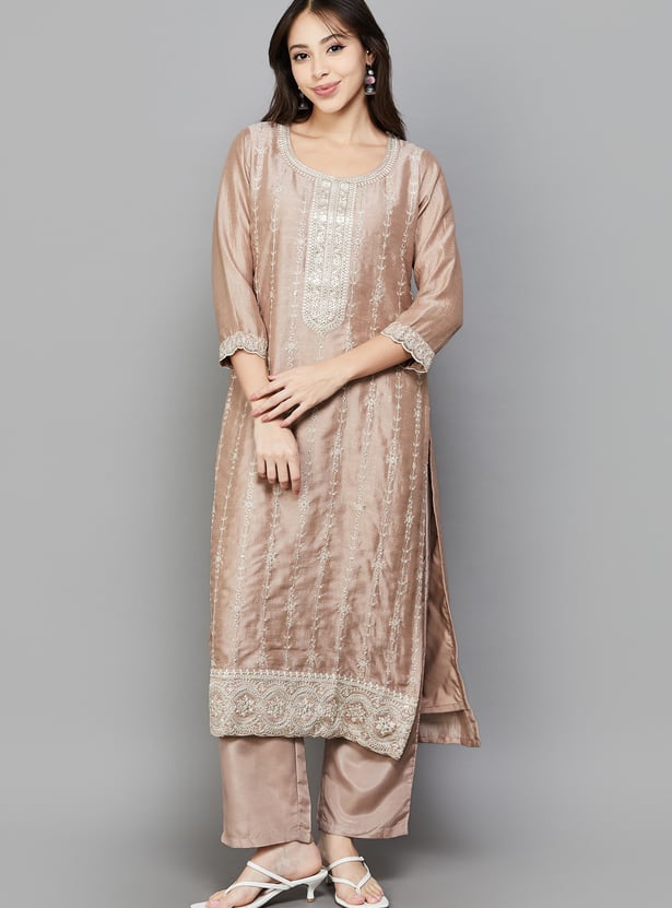 LIBAS Embroidered Kurta Set