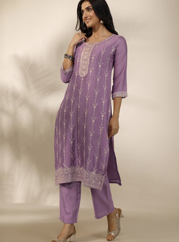 LIBAS Embroidered Kurta Set