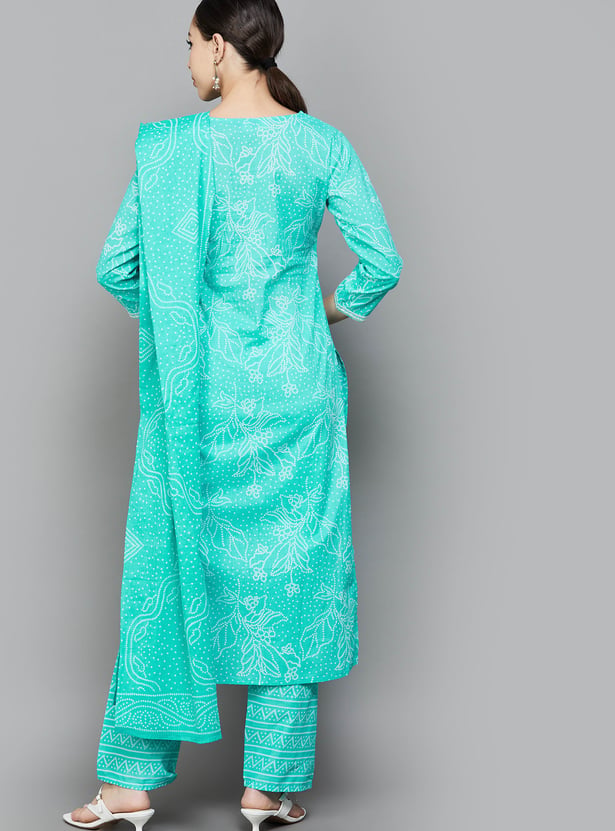 LIBAS Bandhani Print Straight Kurta Set