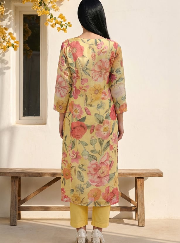 W Floral Print Straight Kurta