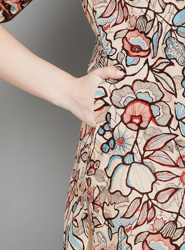 W Floral Print Straight Kurta