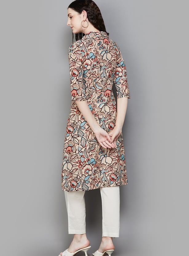 W Floral Print Straight Kurta