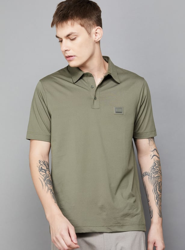 RARE RABBIT Solid Polo T-shirt