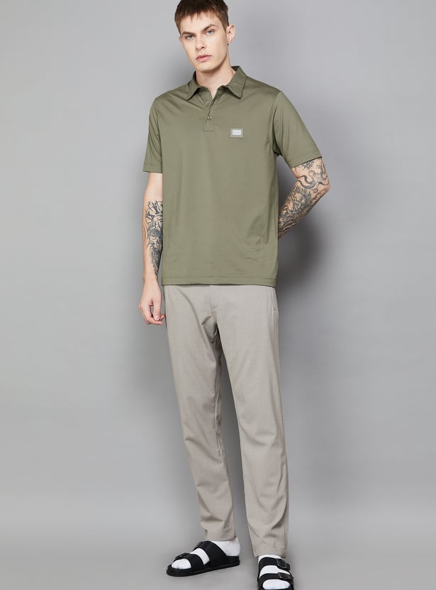 RARE RABBIT Solid Polo T-shirt