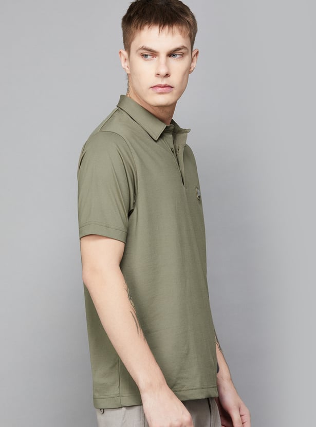 RARE RABBIT Solid Polo T-shirt
