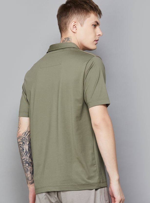 RARE RABBIT Solid Polo T-shirt